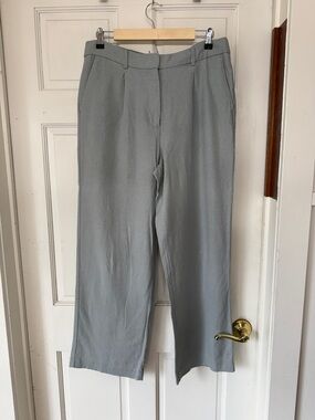 Old Navy Taylor wide leg blue/gray Elastic Waist Wide Leg Trousers w/pockets